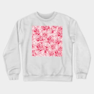 pattern with watercolor pink flowers Crewneck Sweatshirt